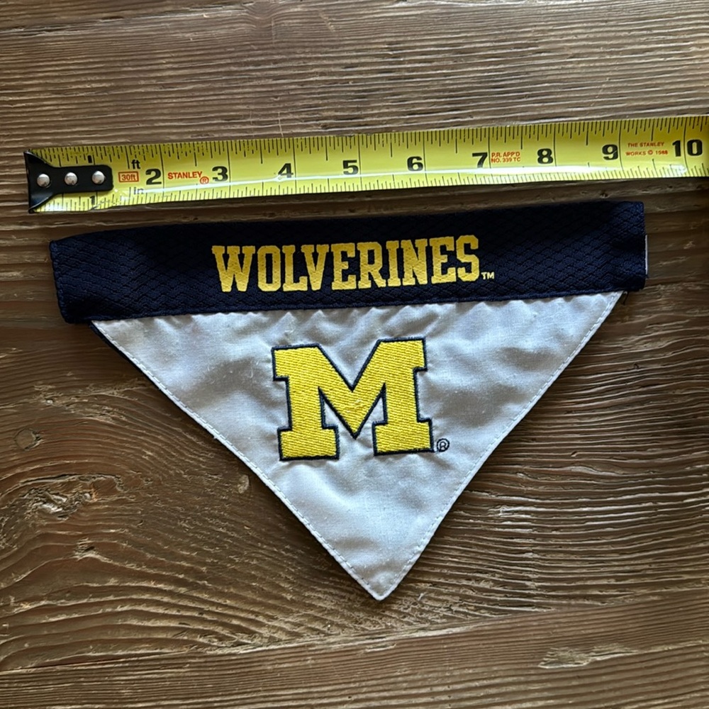 Small University of Michigan Wolverines Dog bandana reversible